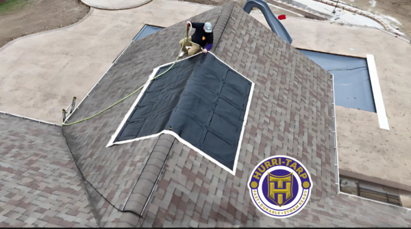 10ft x 10ft | Reusable, Self-Weighted Roof Protection Tarp